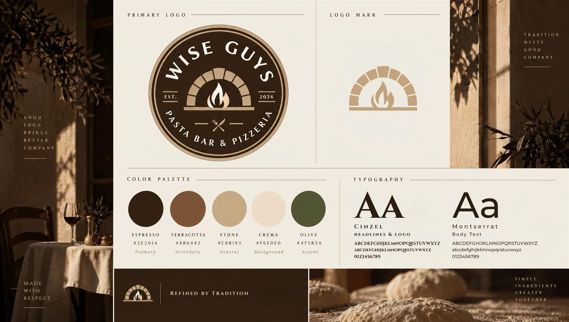 Wise Guys Restaurant Brand Identity Kit